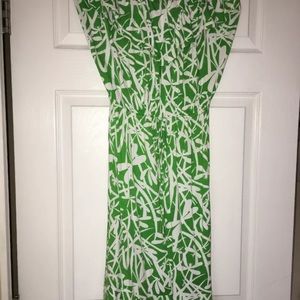 SOLD Lilly Pulitzer strapless dress w ruffle SzM